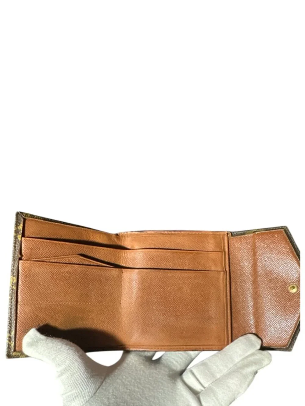 Authentic Louis Vuitton Vintage Monogram Canvas Elise Double Snap Wallet